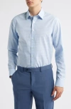 Nordstrom Extra Trim Fit Check Non-iron Dress Shirt In Blue Sabina Plaid