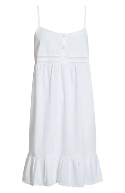 Nordstrom Eyelet Detail Cotton Nightgown In White