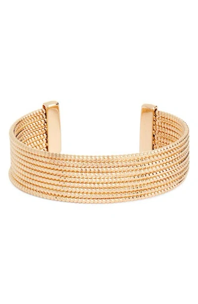 Nordstrom Faceted Cuff Bracelet In Gold