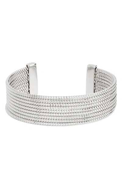 Nordstrom Faceted Cuff Bracelet In Metallic