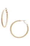 Nordstrom Faceted Tube Hoop Earrings In Gold