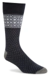 Nordstrom Fair Isle Wool Blend Socks In Black
