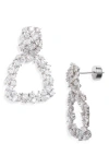 Nordstrom Fancy Cubic Zirconia Square Drop Earrings In Silver
