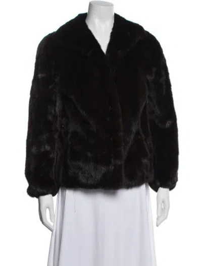 Pre-owned Nordstrom Faux Fur Jacket In Black