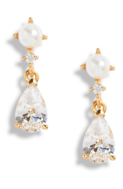 Nordstrom Faux Pearl & Cubic Zirconia Earrings