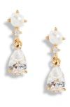 Nordstrom Faux Pearl & Cubic Zirconia Earrings