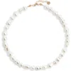 Nordstrom Faux Pearl Collar Necklace In Champagne- Gold