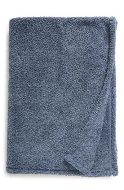 Nordstrom Rack Faux Shearling Throw Blanket In Blue Chip