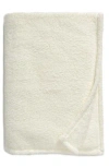 Nordstrom Rack Faux Shearling Throw Blanket In Ivory Marshmallow