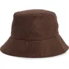 Nordstrom Faux Suede Bucket Hat In Brown