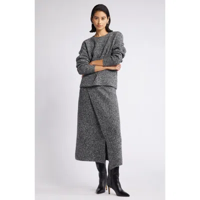 Nordstrom Faux Wrap Sweater Midi Skirt In Multi
