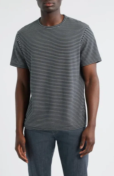 Nordstrom Feeder Stripe Cotton T-shirt In Black