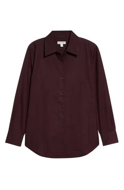 Nordstrom Flannel Button Up Shirt In Burgundy Fig