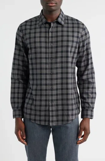 Nordstrom Flannel Button-up Shirt In Gray