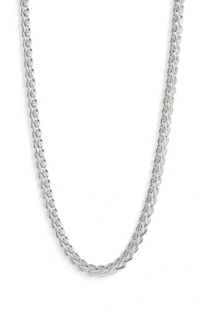 Nordstrom Flat Braided Chain Necklace In Metallic