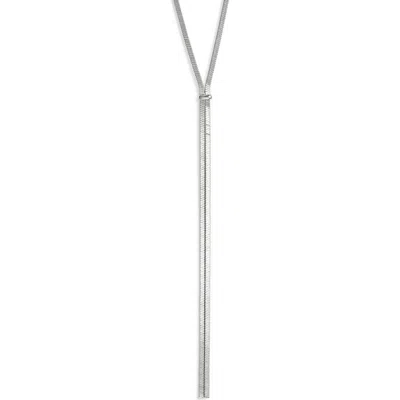 Nordstrom Flat Chain Y Necklace In Silver