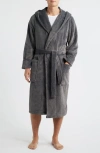 Nordstrom Fleece Hooded Robe In Gray