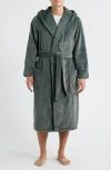 Nordstrom Fleece Hooded Robe In Green