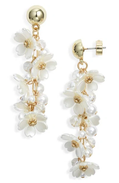 Nordstrom Floral Cascade Linear Drop Earrings In Gold