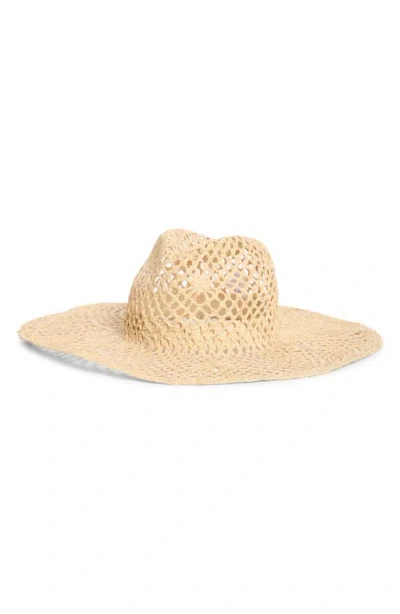 Nordstrom Floral Crochet Cowboy Hat In Neutral