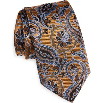 Nordstrom Floral Paisley Silk Tie In Brown