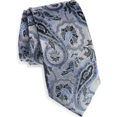 Nordstrom Floral Paisley Silk Tie In Gray
