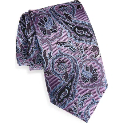 Nordstrom Floral Paisley Silk Tie In Purple