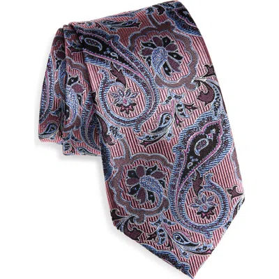 Nordstrom Floral Paisley Silk Tie In Purple