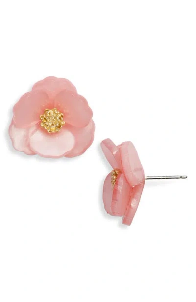 Nordstrom Floral Statement Stud Earrings In Blush- Gold