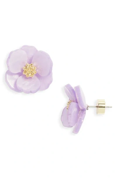 Nordstrom Floral Statement Stud Earrings In Purple