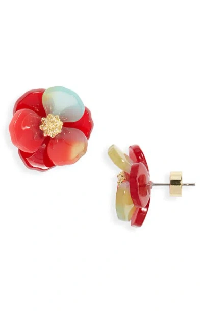 Nordstrom Floral Statement Stud Earrings In Purple