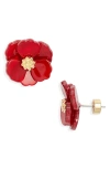 Nordstrom Floral Statement Stud Earrings In Red
