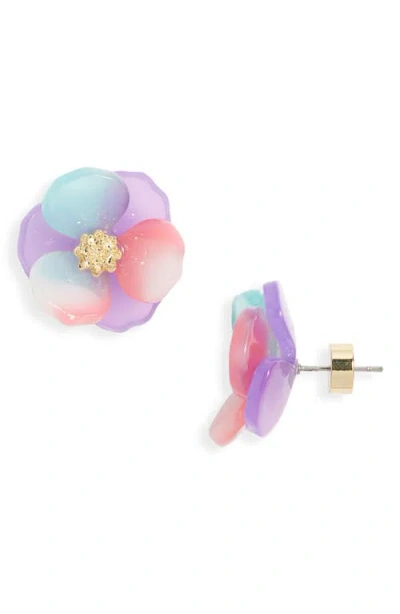 Nordstrom Floral Statement Stud Earrings In White