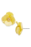 Nordstrom Floral Statement Stud Earrings In Yellow- Gold