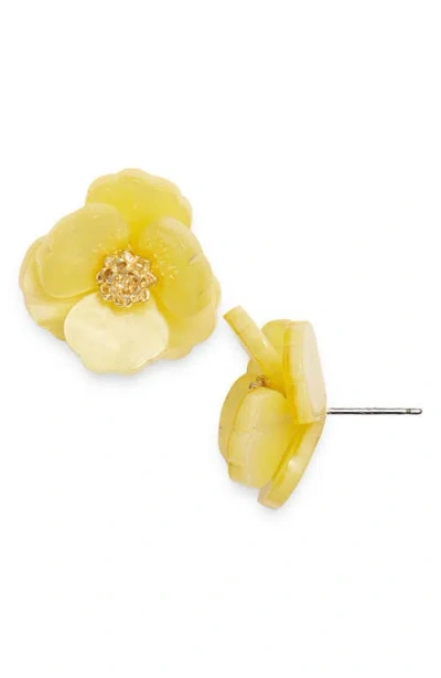 Nordstrom Floral Statement Stud Earrings In Yellow- Gold