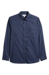 Nordstrom Floral Stretch Button-up Shirt In Navy Blazer Tiny Floral