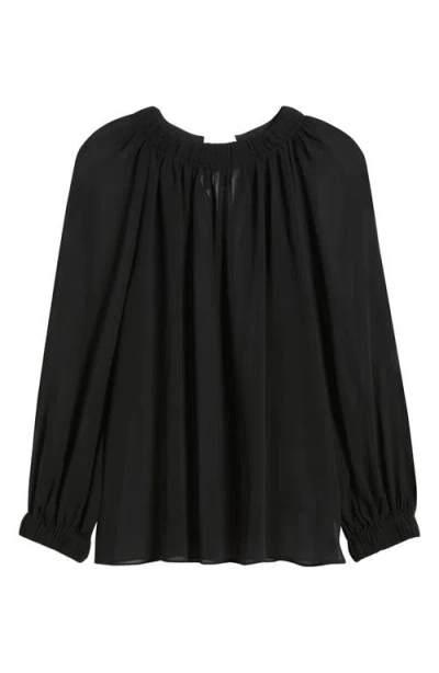 Nordstrom Flowy Chiffon Top In Black