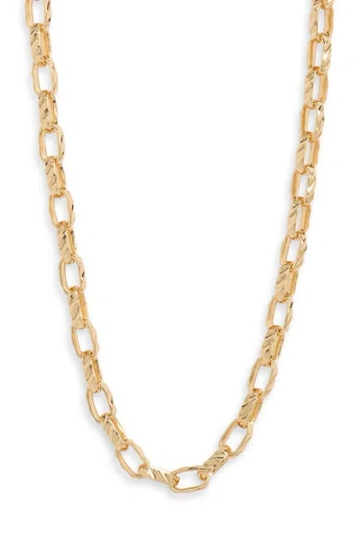 Nordstrom Fluted Curb Chain Necklace In Gold