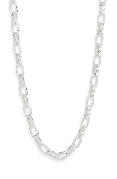 Nordstrom Fluted Curb Chain Necklace In Metallic
