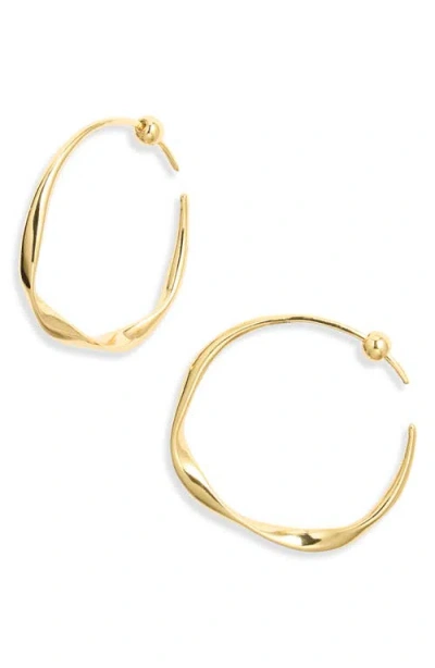 Nordstrom Fluted Hoop Earrings In Gold