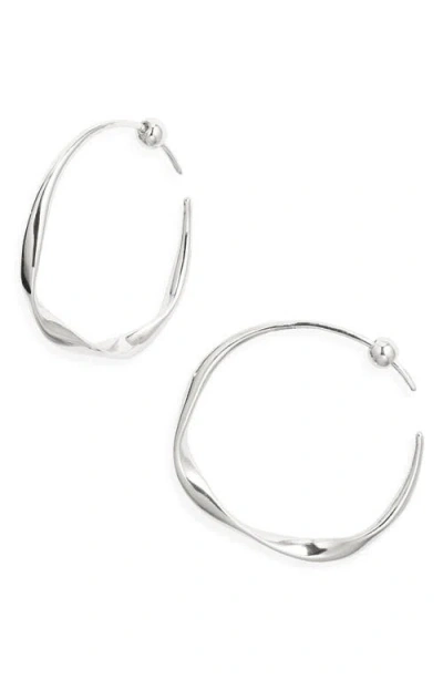 Nordstrom Fluted Hoop Earrings In Purple