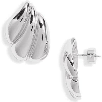 Nordstrom Fluted Stud Earrings In Silver