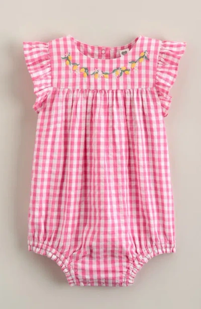 Nordstrom Babies'  Flutter Sleeve Bubble Romper In Pink