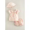 Nordstrom Babies'  Flutter Top & Bloomers Set In Pink