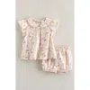Nordstrom Flutter Top & Bloomers Set In Pink
