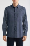 Nordstrom Foulard Print Long Sleeve Stretch Cotton Blend Button-up Shirt In Multi