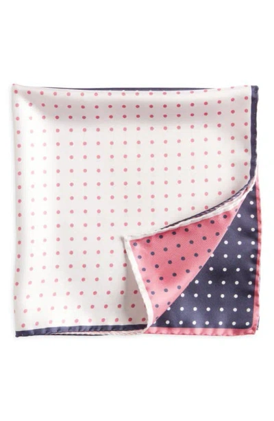 Nordstrom Four Panel Silk Pocket Square In Pink