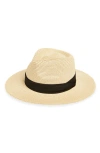 Nordstrom Fray Edge Packable Panama Hat In Neutral