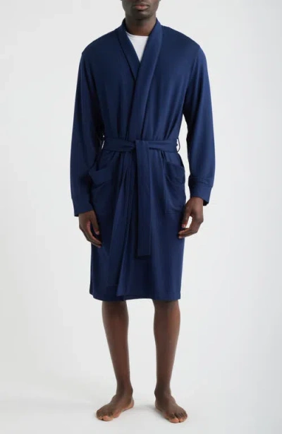 Nordstrom French Terry Robe In Blue