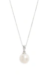 Nordstrom Freshwater Pearl Pendant Necklace In White